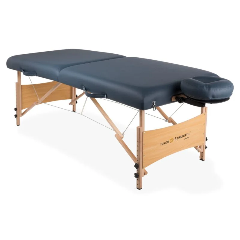 Inner Strength Element standaard — zicht op de standaard eindplaat en houten poten